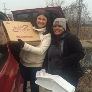 Office Manager, Adrianne, and Marketing Director, Ashley, taking Wick's to the homeless camps in Louisville.