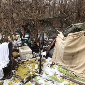 Louisville is lucky to have outreach from organizations like Fed With Faith, who provide tents and other necessities to homeless camps around town.