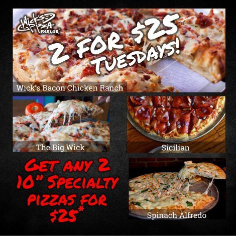 2 for $25 TUESDAY!